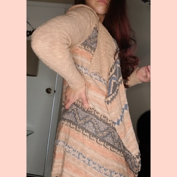 Rip Curl Tribal Print Long Cardigan Small - Picture 3 of 5